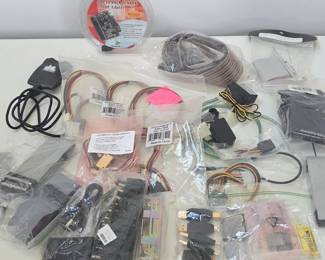 Lot #B67 - Monoprice SATA Power Cables and IDE to SATA Adapter with Etekcity Wireless Device