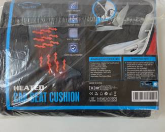 Lot #B114 - Two Audew Heated Car Seat Cushions with Advanced Breathable Fabric and Non-Slip Rubber Backing