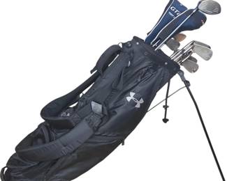 Lot #B4 - Under Armour Golf Stand Bag with Adams Golf GT Titanium Clubs