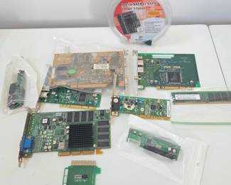 Lot #B66 - Vintage ATI Radeon Graphics Card & IDE to SATA Adapter PC Components Lot