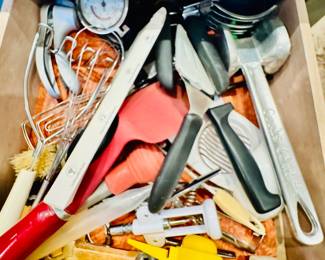 Every drawer is full of utensils