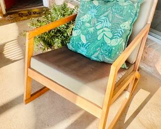 Pair of teak outdoor 
