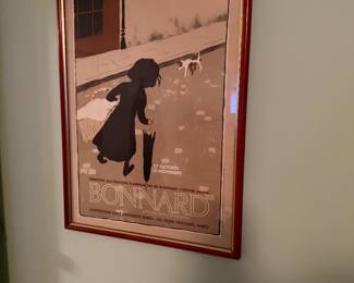 Framed museum poster
