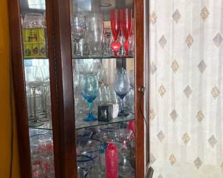 Corner curio cabinet