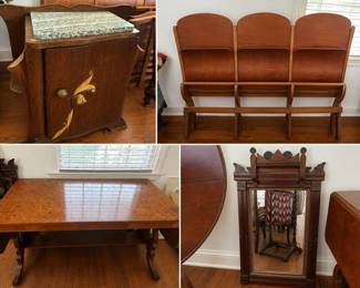Mid century unique and rare furniture - tables, mirrors, stadium seating