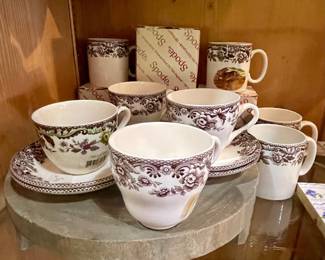 SPODE CUPS & SAUCERS “DELAMERE”