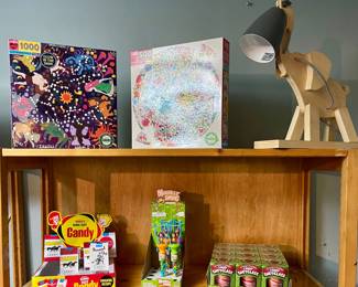 GLOW IN THE DARK PUZZLE, WOODEN ELEPHANT LAMP
