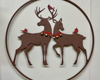 CUTE CHRISTMAS REINDEER MOTIF WREATHS BY EVERGREEN