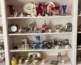Some of the porcelain & glass collection