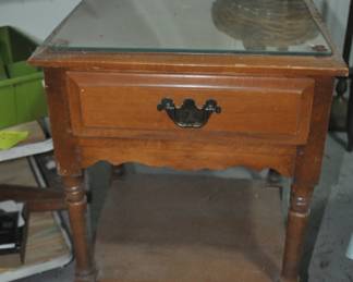 Night Stand With Glass Top 