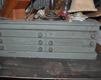 Antique Spool Cabinet