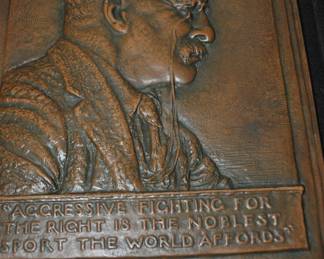 Bronze ? Plaque of Teddy Roosevelt