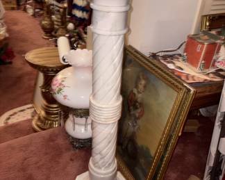 Solid marble pedestal
