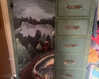Hand painted Chifferobe as-is