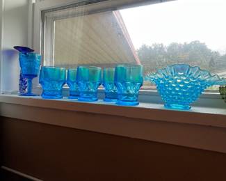 Electric blue vintage glasses