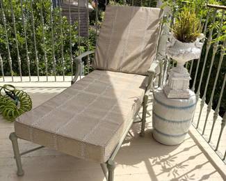 Chaise Lounge Chair with Umbrella Cushion $500