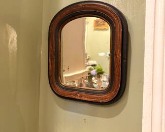 Early 19th century mirror $300; 13" tall x 12" wide