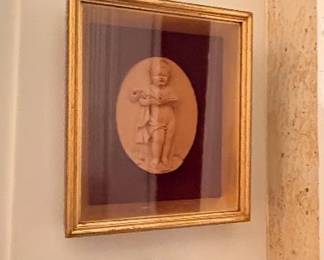 Framed Art of Boy with book $250