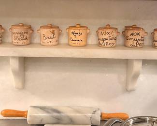 Hand-painted Herb jars from Provance 