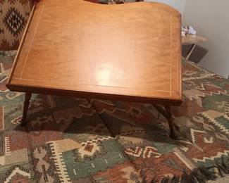 vintage wooden folding bed tray table