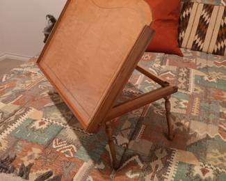 vintage wooden folding bed tray table