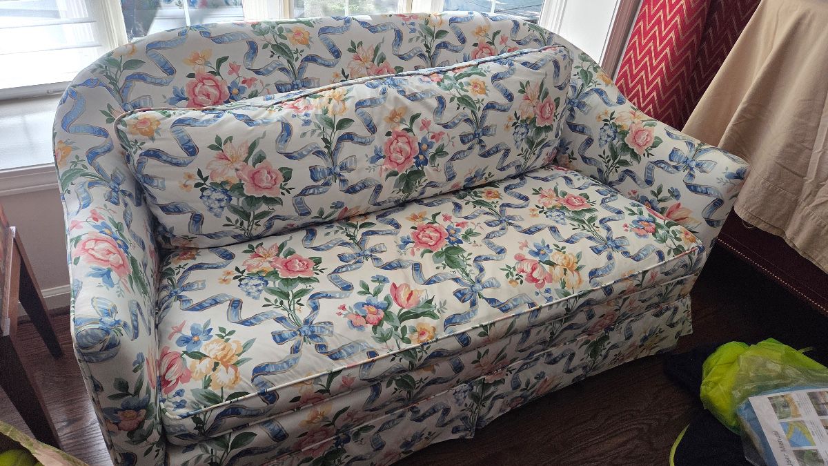Floral loveseat
