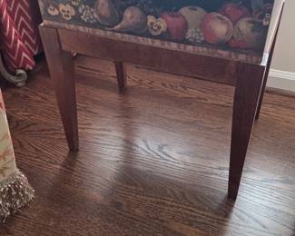 Painted side table with opening top