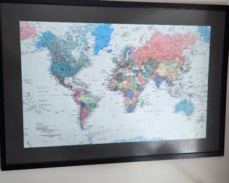Framed world map