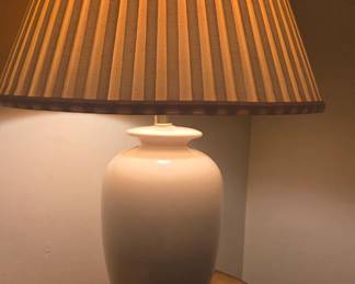 Cream color table lamp