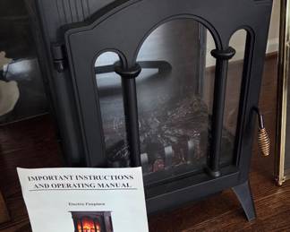 Electric woodstove-style heater