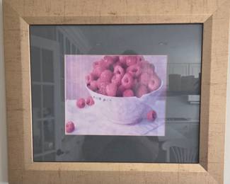 Raspberry bowl print