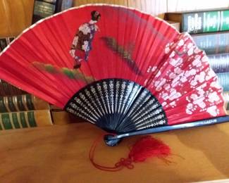 Silk Satin Japanese fan