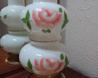 Milk Glass Hurricane Lamp