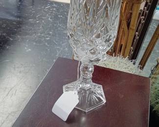 Godinger Lexington Cut Crystal Hurricane Candle Holder