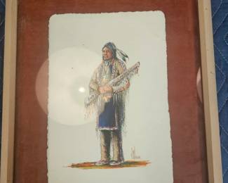 Native American Portrait Illustration by William Bill Zivic