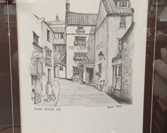 Robin Hoods Bay Print by Brian Lewis, featuring The Laurel Inn