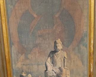 Painting of Seated Buddha with Halo by Hovsep Pushman