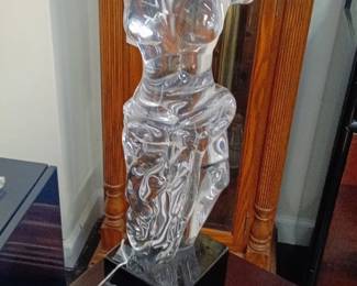 B. Austra Crystal Torso Sculpture on Black Base