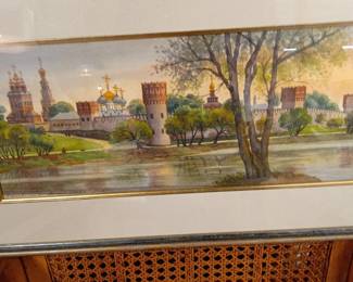 Novodevichy Convent Watercolor Painting by N. Nesterov second image