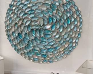 Framed Abalone Shell Ripple Wall Art