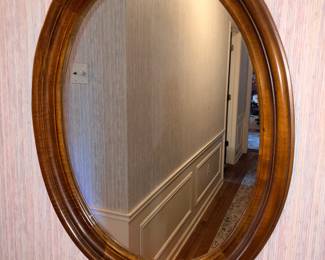 Wood Oval Mirror!
