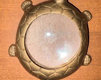 Vtg Brass Turtle Magnifying Glass!