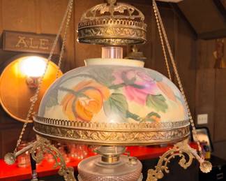 Pull Down Parlour Oil Lamp!