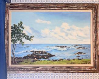 Kay Yamamoto Original Oil Painting of Hawaiian Coastline!