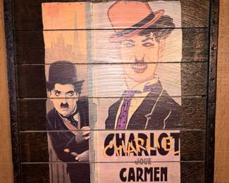 Charlie Chaplin "Charlot Joue Carmen" Mounted Poster!