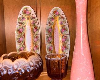 1940’s Beehive MCM “Love Story” Celery Dishes, 