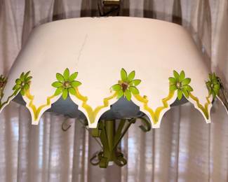 MCM Hanging Floral Avocado Lamp!