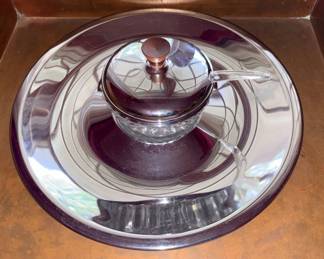 Vtg Kromex MCM Nut Dish & Tray!