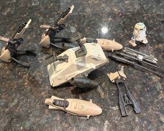 1980s Kenner Star Wars Speeder Bike Components w/R2-D2 Figure!