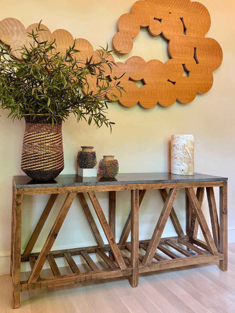 Crate & Barrel Bluestone Console Table
